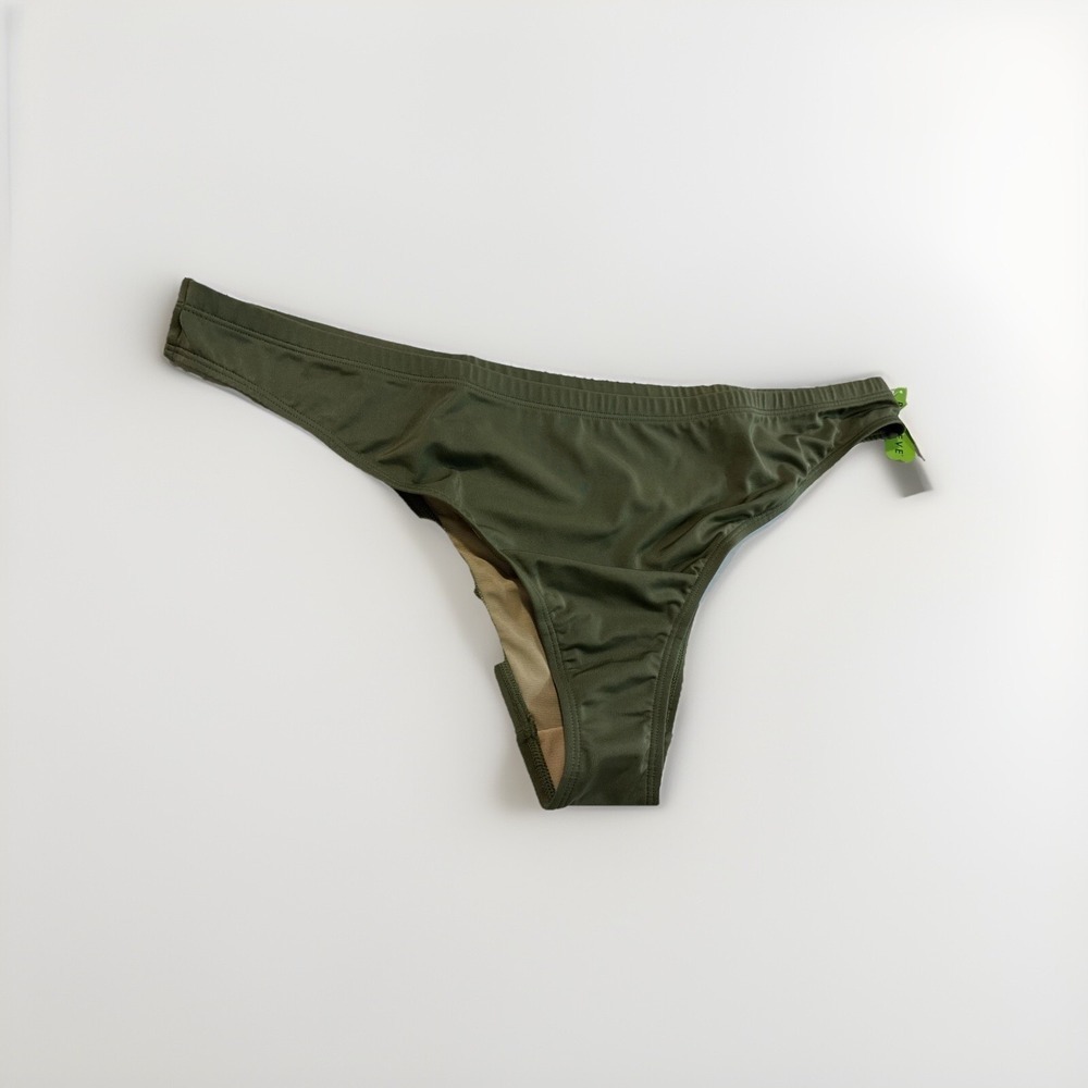 Swim by Cacique Olive Green Repreve Bikini Bottom Size 18 NWT